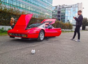 Ferrari, fast car, red, canal de l'Ourcq, Paris, Tag Audio Loop